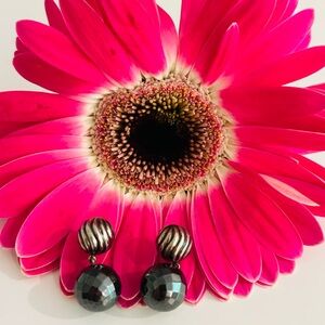 David Yurman hematite dangle earrings